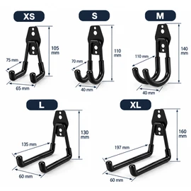 Heavy Duty Wall Mount Hook for Garage Storage – Iron Anti-Slip Organizer for Bikes, Ladders, Pipes & Garden Tools