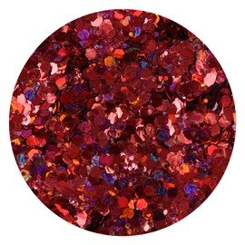 TORC 1 Pound Red Holographic Glitter 16 oz Mix Chunky Glitter Bulk for Resin Craft Cosmetic Art Festival Decoration