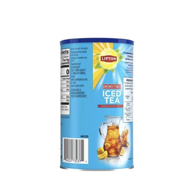 Lipton Unsweetened Black Tea Iced Tea Mix, 28 Quarts, 2.6