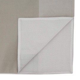Fennco Styles Two-Tone Color Block Cotton Table Runner 16" W x 72" L - Grey Minimalist Table Cover for Home Décor, Everyday Use, Banquet, Family Gathering and Special Occasion