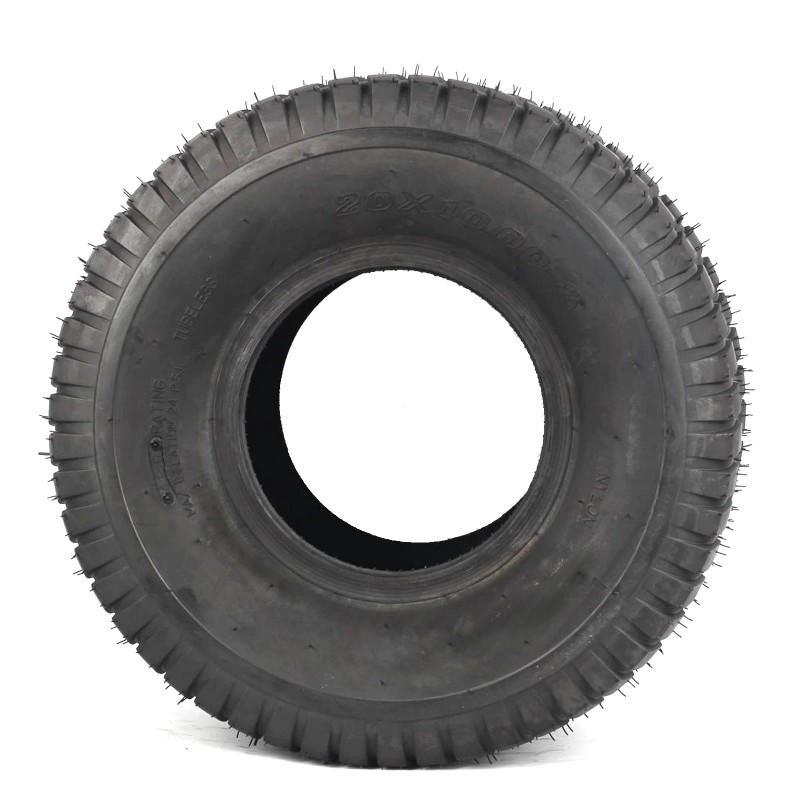 2PCS 20 X 10.00-8 Turf-V Pattern Lawnmower Tubeless Turf Tire,