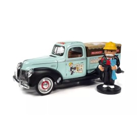 Auto World 1940 FORD PROPERTY MANAGEMENT TRUCK W/MR. MONOPOLY 1/18 DIECAST CAR AUTO WORLD
