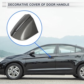 RATCHROLL Front Left Door Handle End Cap Lid Outside Lock Cylinder Cover for Ford Mondeo Edge Taurus 2013-2020 ABS Gray 1 Pc