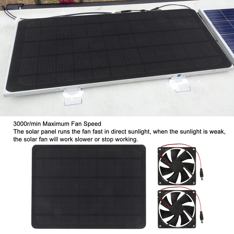 Solar Panel Fan Kit 12V 10W Portable Universal Energy Saving