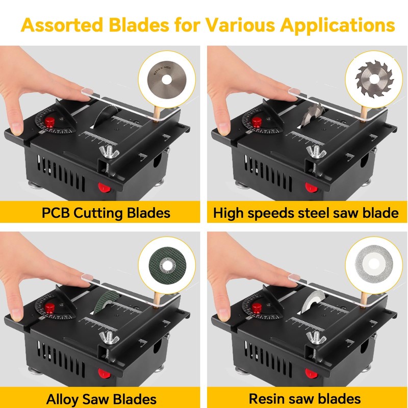 AutoShark Mini Multi-Functional Table Saw, Mini Table Saws for Crafts,