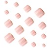 Gold French Tip Press on Toenails Short Square Fake Toenails