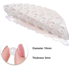 MMSZHL 200 Pcs Mesa Autoadhesivos Transparentes de Silicona, Gomas para Muebles, Goma para Puerta, Redondos, Amortiguadores de Ruido para Muebles, Puertas y Más (10mm x 3mm)