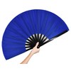 STHUAHE Large Rave Folding Hand Fan Clap Fan Popping Fans