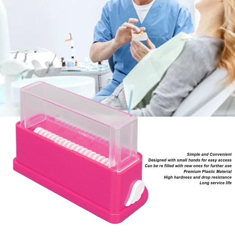 Dental Applicator Stick Dispenser, Large Capacity Refillable Convenient Transparent Plastic