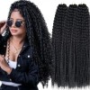 3 Extensiones Curly Crochet Premium Caída Natural Negro