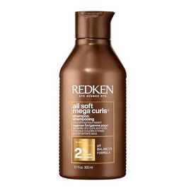 REDKEN-Shampoo All Soft Mega Curls de Redken |Shampoo para nutrir rizos y ondas severamente secos | Desenreda, repone y nutre rizos | Formulado con Nourishing Complex y Aloe Vera | 300 ml