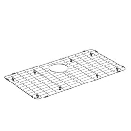 Large Metal Sink Rack 27-9/16" X 14-9/16",Sink Protector for Kitchen Sink,Stainless Steel Sink Grid for Bottom of Sink,Sink Grate with Rear Drain Hole for Single Bowl with Strainer,1 Pack