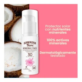 Protector Solar Facial Hawaiian Tropic Mineral 30FPS 50ml                                                                                             
