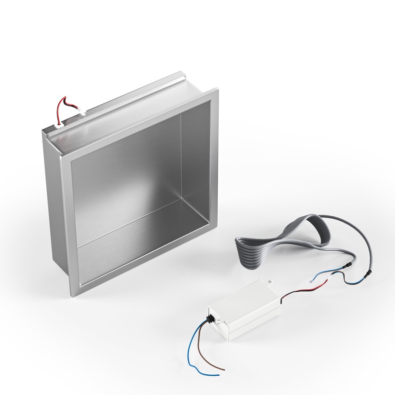 Bernkot Led Shower Niche 12" X 12" Brushed 304 Stainless