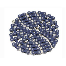Lowrider YBN Chain 1/2x1/8x112 Blue/Chrome. for Bicycle Chain, Bike Chain, Bikes, Beach Cruiser, Chopper, limos, Stretch, BMX, Track Fixie Bicycles