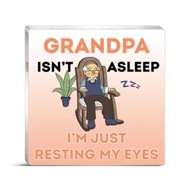 Grandfather Christmas Gifts Grandpa Gifts For Christmas Granddaddy Gift From Grandkids Grandson Granddaughter Acrylic Funny Block Plauqe Desk Decor Gift For Grandpa Grandfather