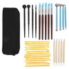 Clay Sculpting Tools Kit 33pcs Ball Stick Silicone Pen Portable