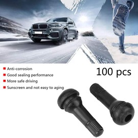 Gorgeri Pack of 100 Car Motorcycle Universal Replacement Snap-in Tyre Valve Stem (TR413)