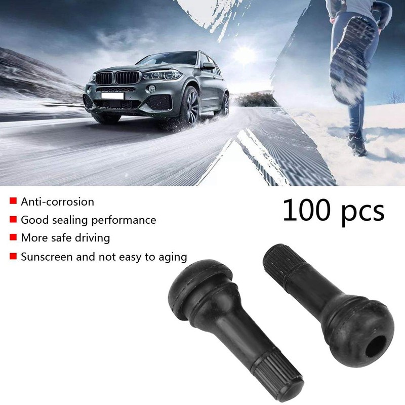 Gorgeri Pack of 100 Car Motorcycle Universal Replacement Snap-in Tyre