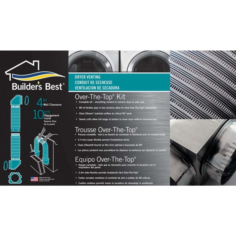 BUILDER'S BEST 110171 Dryer Venting, Over-The-Top Kit
