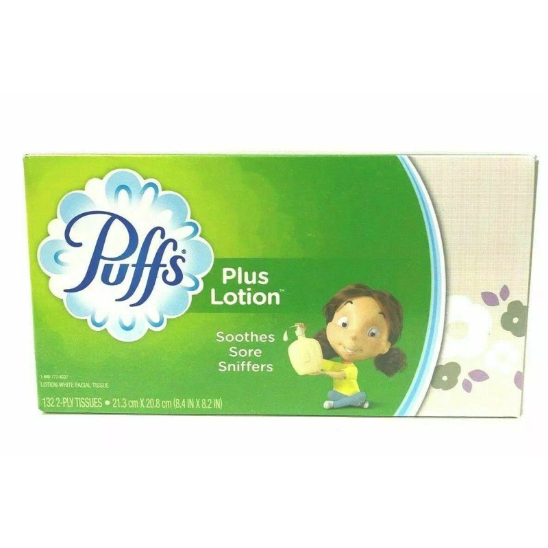 1 Pack (10 Boxes) Puffs plus Lotion Facial Tissue 132