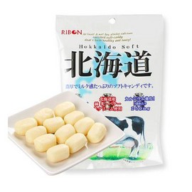 RIBON Real Hokkaido Milk and Cream Calcium Enriched Soft Candy 110g - Japan