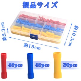 Insulated Crimp Terminal Kit Heat Shrink Tubing Crimp Sleeve Bat Terminal Kit Suitable for Appliance Motorcycle Auto Storage Box PVC Insulated 120pcs 3 Colors