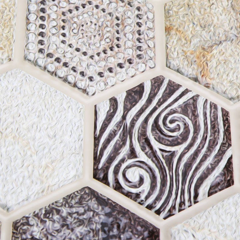 10Pcs Self Adhesive Sticker Background PVC Wall Decal Tile Sticker