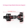 Fully Covered Frameless Cabinet Hinge, 2pack 165 Degree ConceSoft Close