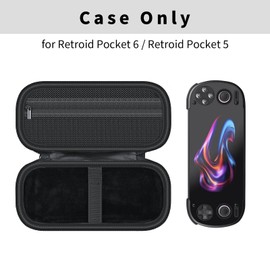 Case for Retroid Pocket 6, Retroid Pocket 5, Retroid Pocket G2 Handheld Game Console, Black (Black)