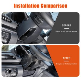 Tumukiw Car Steering Column Cover Trim Compatible with Subaru WRX 2022 2023 2024 Car Steering Wheel Base Trim Cover Protection Frame Interior Accessories (Carbon Fiber Pattern)