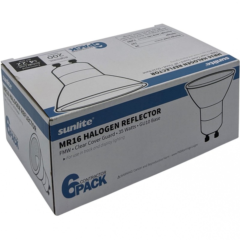 Sunlite 40712 MR16 Halogen Reflector Bulb, 35 Watt, 38° Flood,