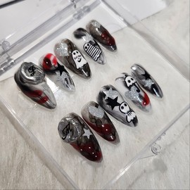 [Handmade nail tips] boo!- Lipstick / [수제네일팁] boo! - 립스틱