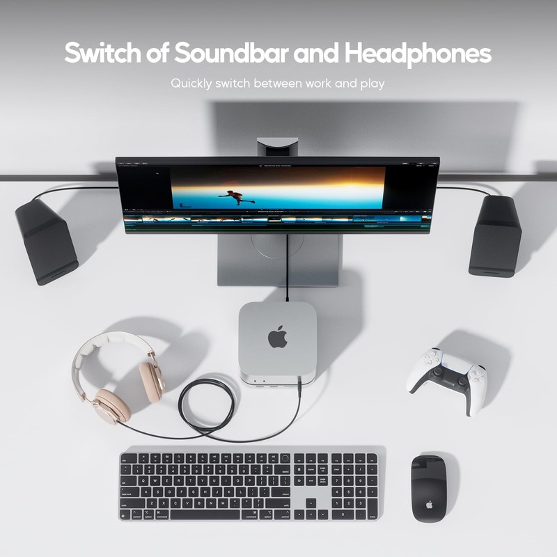 PULWTOP 9 in 1 USB C Hub for Mac Mini