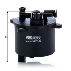 MANN-FILTER WK 12 001/1 Fuel Filter for Cars and Transporters
