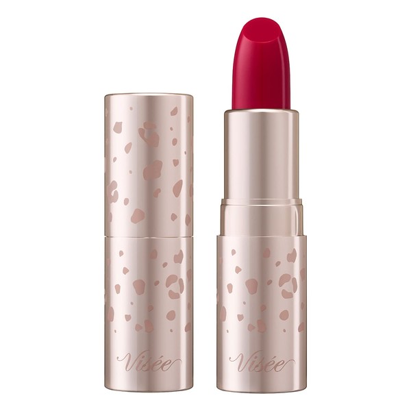 Visee Riche RD411 Mini Balm Lipstick, Unscented, Strawberry Red, 0.08