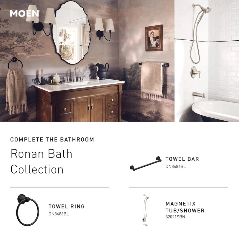 Moen Ronan Chrome Two-Handle Widespread Modern Bathroom Faucet, Valve Included,