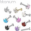 Covet Jewelry Titanium Threadless Push in Labret, Flat Back Stud