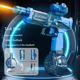 Unbranded New Electric Water Blaster Gun Blue Automatic Water Gun Toy with Big Capacity US