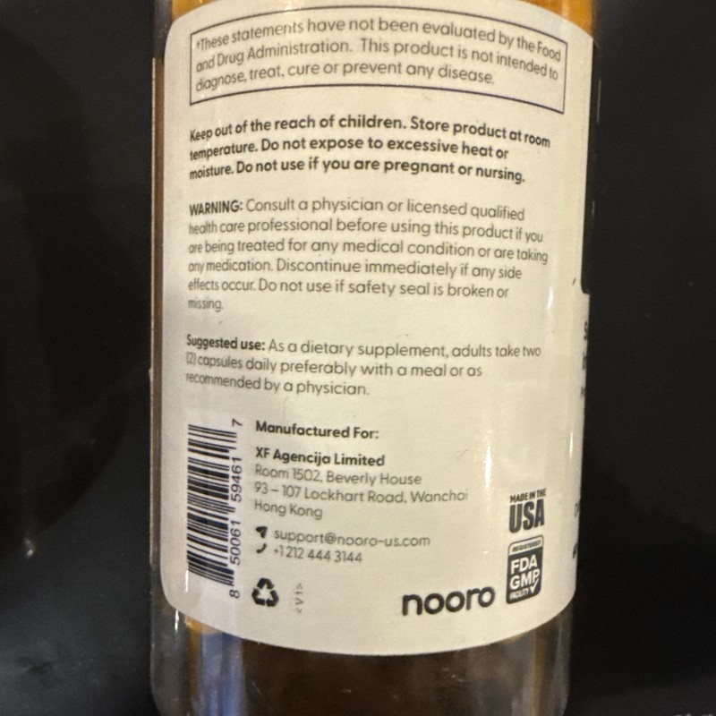 nooro 3 Btls Nooro Vital Step 180 Capsules Supports Healthy
