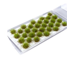 RXKFIGX 32 PCS Grass Tufts Plants Model Mini Tufts Terrain Model Grass Static Grass Kit Resin Static Scenery Model For DIY Train Train Landscape Artificial Grass Miniature Grass Deco