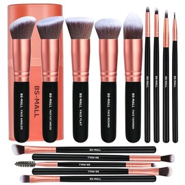 BS-MALL 14 Pcs Makeup Brushes blending brush & Eye Shadow Makeup with case