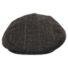 Euston Herringbone Plaid Wool Blend Ivy Cap (Large) Mocha