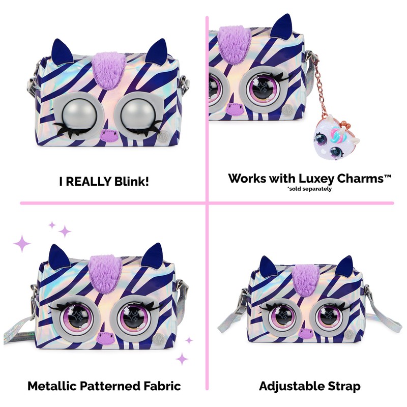 Purse Pets Metallic Magic Rebel Stripez Zebra - Interactive Children's
