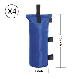 MASTERCANOPY 112lbs Set of 4 Weights Bags for Pop Up Portable Folding Canopy, （7x18, Blue