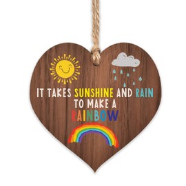 Rainbow gifts | Sunshine and Rain to make a Rainbow | thinking of you - miss you gifts for best friend Keyworker | cheer up gifts | inspirational gifts for women