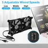 ELZO USB Quiet Cooling Fan, 4.7 inches (12 cm), Double