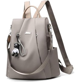 enocoland Women's Backpack, Business Bag, Lightweight, Waterproof, Work, School, Back Zipper, Anti-Theft, 3-Way, gray