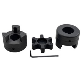 Saelno 3/4" to 7/8" L075 Flexible 3-Piece L-Jaw Coupling Coupler Set & Rubber Spider for Log Wood Splitter,Multi-Flex Couplings L075-3/4-7/8