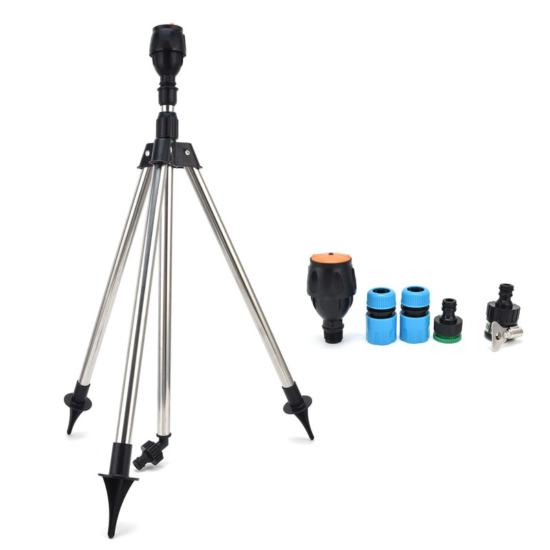 360‑Degree Rotating Sprinkler Automatic Watering Sprinkler with Tripod for Garden